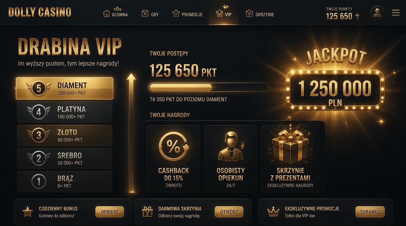 Ilustracja programu lojalnościowego: VIP, punkty, nagrody i jackpot