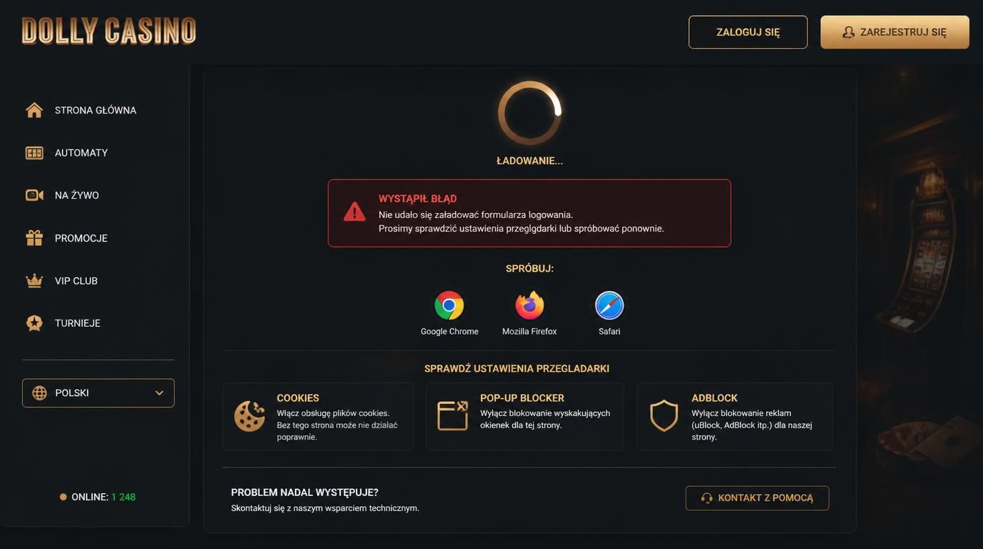 Formularz zablokowany przez przeglądarkę albo cookies